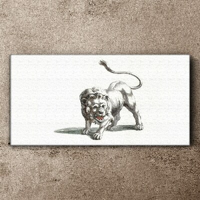 Figure animal cat lion Canvas Wall art