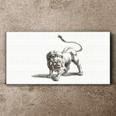 Lion in Motion Canvas Wall art