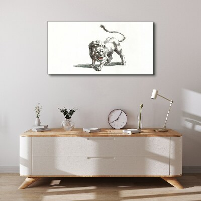Lion in Motion Canvas Wall art