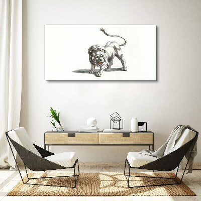 Lion in Motion Canvas Wall art