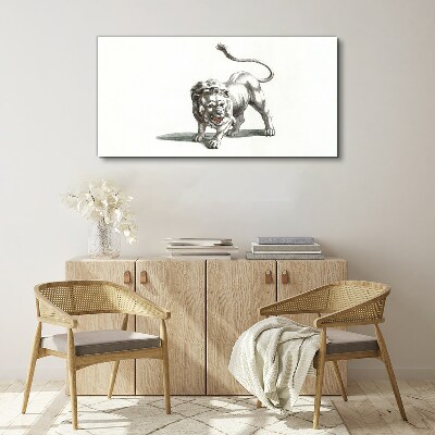 Figure animal cat lion Canvas Wall art