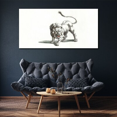 Lion in Motion Canvas Wall art