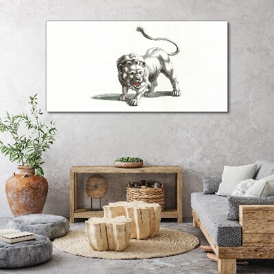 Lion in Motion Canvas Wall art