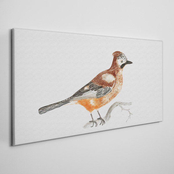 Swallow on a branch Canvas Wall art