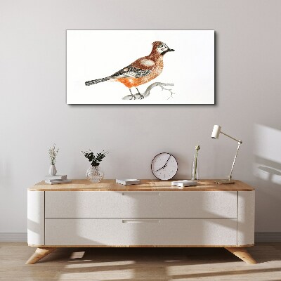 Swallow on a branch Canvas Wall art