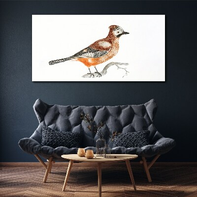 Swallow on a branch Canvas Wall art