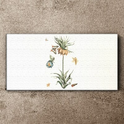 Figure flowers plant Canvas Wall art