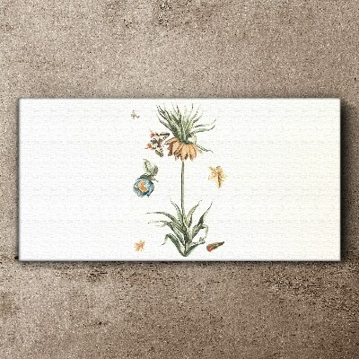 Floral motifs in delicate colors Canvas Wall art