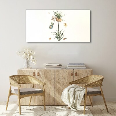 Floral motifs in delicate colors Canvas Wall art