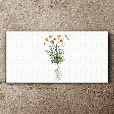 Flowers with roots Canvas Wall art