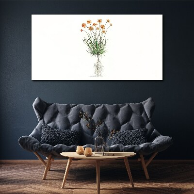 Flowers with roots Canvas Wall art