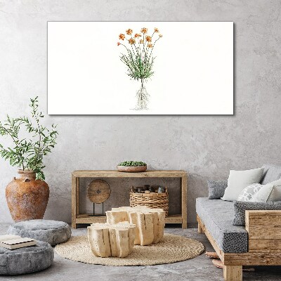 Flowers with roots Canvas Wall art