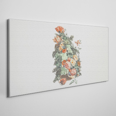 Floral arrangement in a vase Canvas print