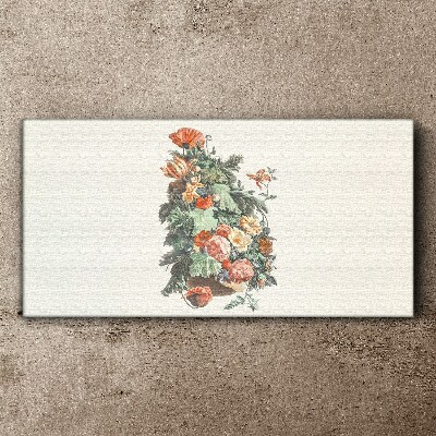 Floral arrangement in a vase Canvas print