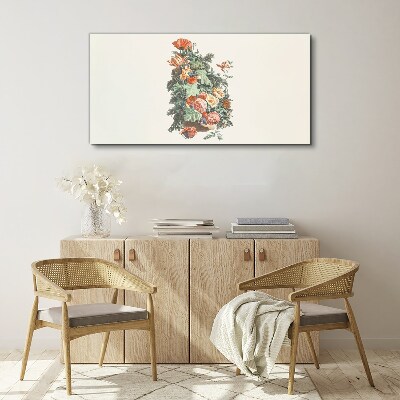Floral arrangement in a vase Canvas print