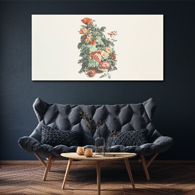 Floral arrangement in a vase Canvas print