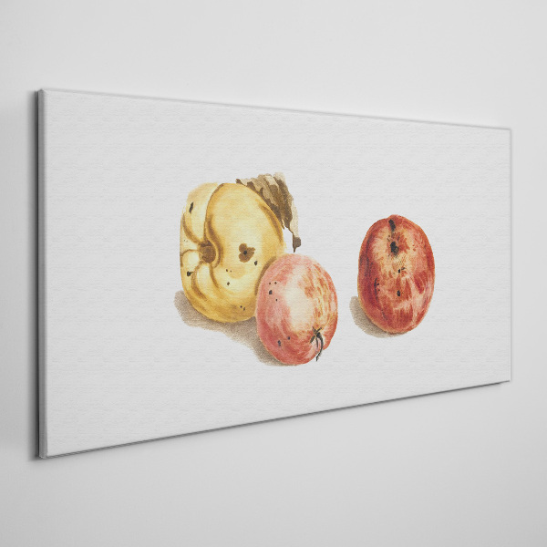 Fruits in pastel shades Canvas print