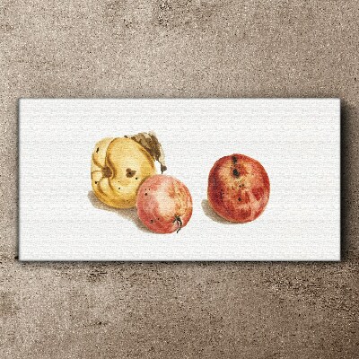 Fruits in pastel shades Canvas print