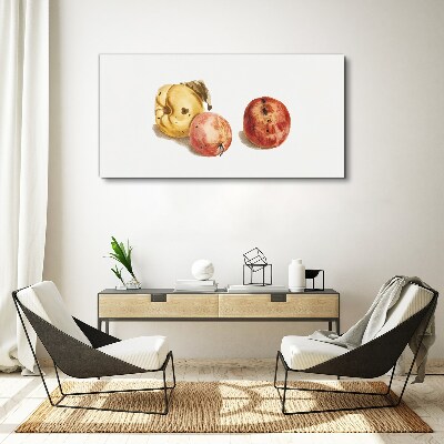 Fruits in pastel shades Canvas print