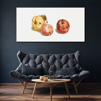 Fruits in pastel shades Canvas print