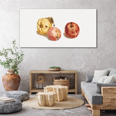 Fruits in pastel shades Canvas print
