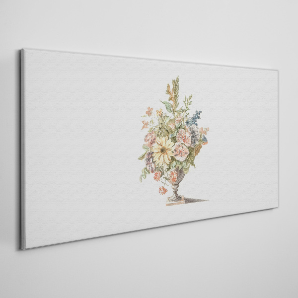 Flower bouquet in a vase Canvas print