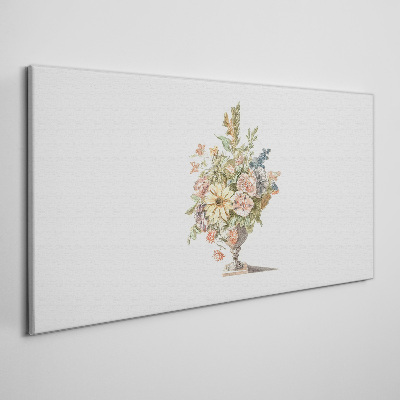 Flower bouquet in a vase Canvas print