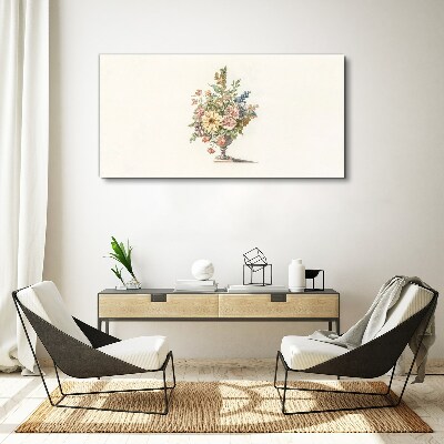 Flower bouquet in a vase Canvas print
