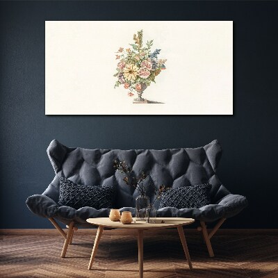 Flower bouquet in a vase Canvas print