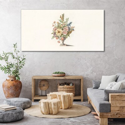Flower bouquet in a vase Canvas print