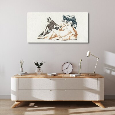 Mythological scene with deities Canvas print