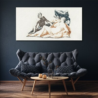 Mythological scene with deities Canvas print