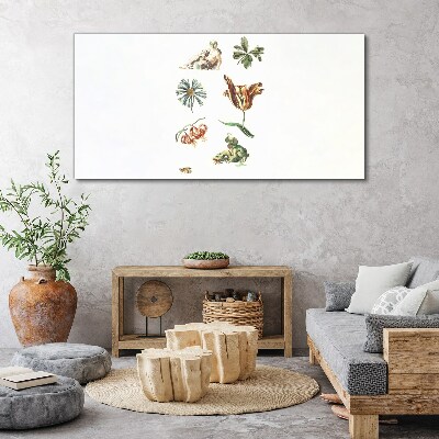 Floral inspirations in delicate colors Canvas print