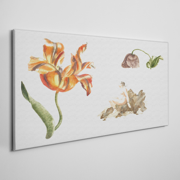 Floral motifs in delicate shades Canvas print