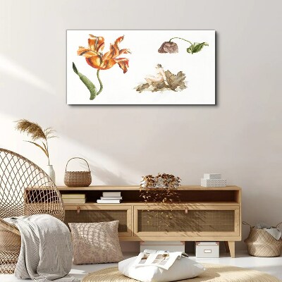 Floral motifs in delicate shades Canvas print