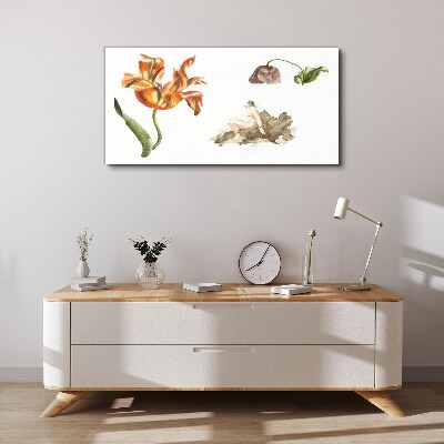 Floral motifs in delicate shades Canvas print