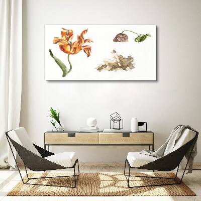 Floral motifs in delicate shades Canvas print