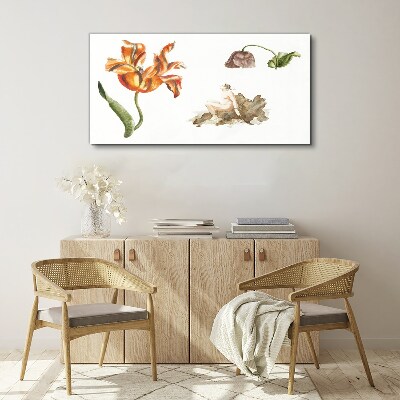 Floral motifs in delicate shades Canvas print