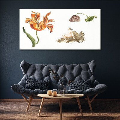 Floral motifs in delicate shades Canvas print