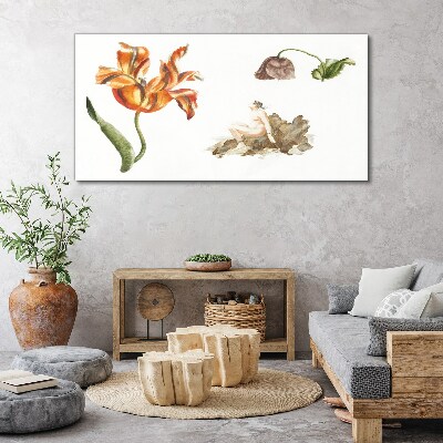 Floral motifs in delicate shades Canvas print
