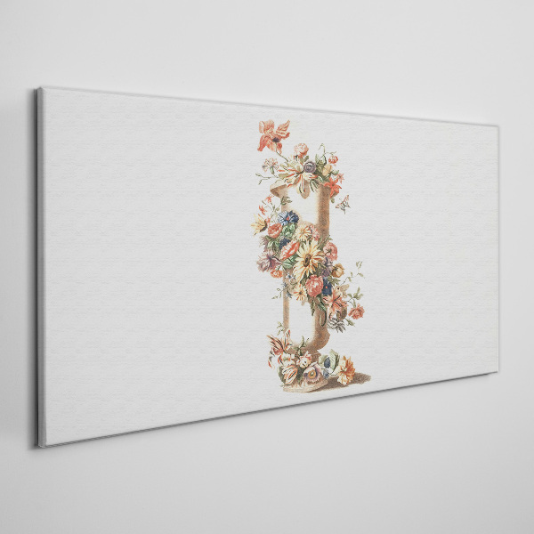 Floral vase with a nature motif Canvas print