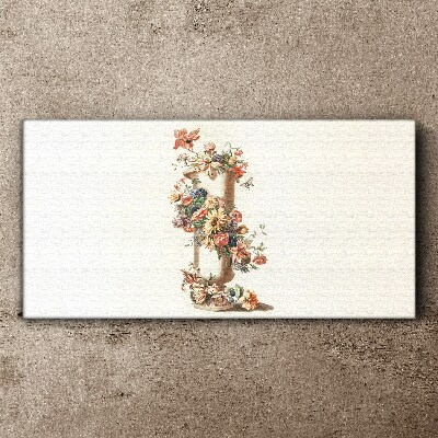 Floral vase with a nature motif Canvas print