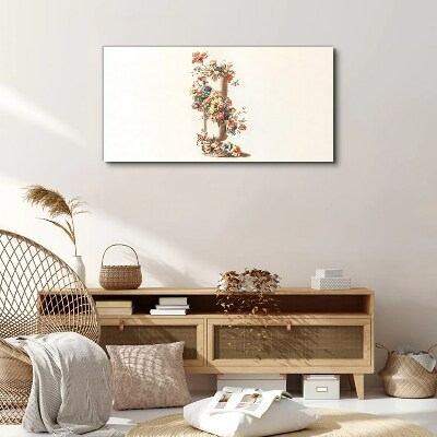 Floral vase with a nature motif Canvas print