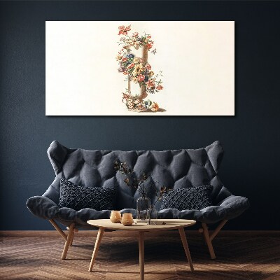Floral vase with a nature motif Canvas print