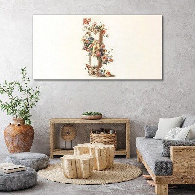 Floral vase with a nature motif Canvas print