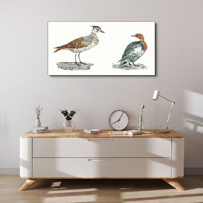 Birds in the colors of nature Canvas print