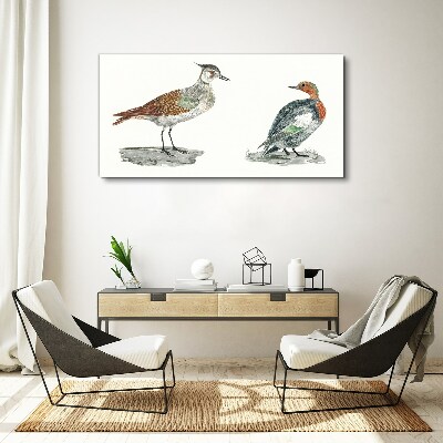 Birds in the colors of nature Canvas print