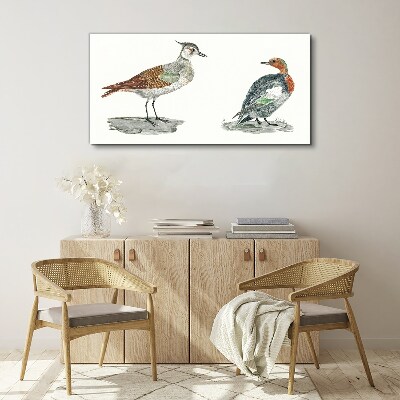 Birds in the colors of nature Canvas print
