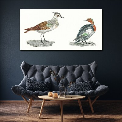 Birds in the colors of nature Canvas print