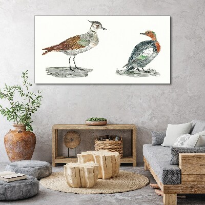 Birds in the colors of nature Canvas print